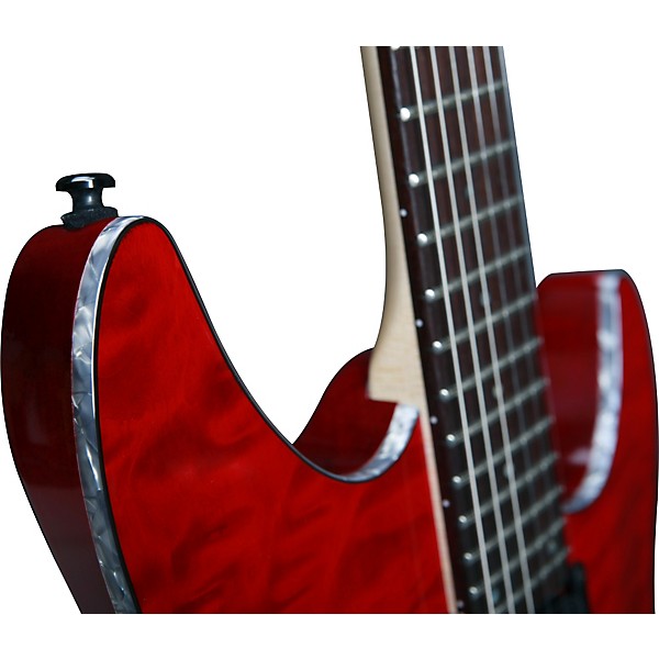 Open Box Laguna LE400Q Electric Guitar Transparent Red Open Box Laguna LE400Q Electric Guitar Transparent Red