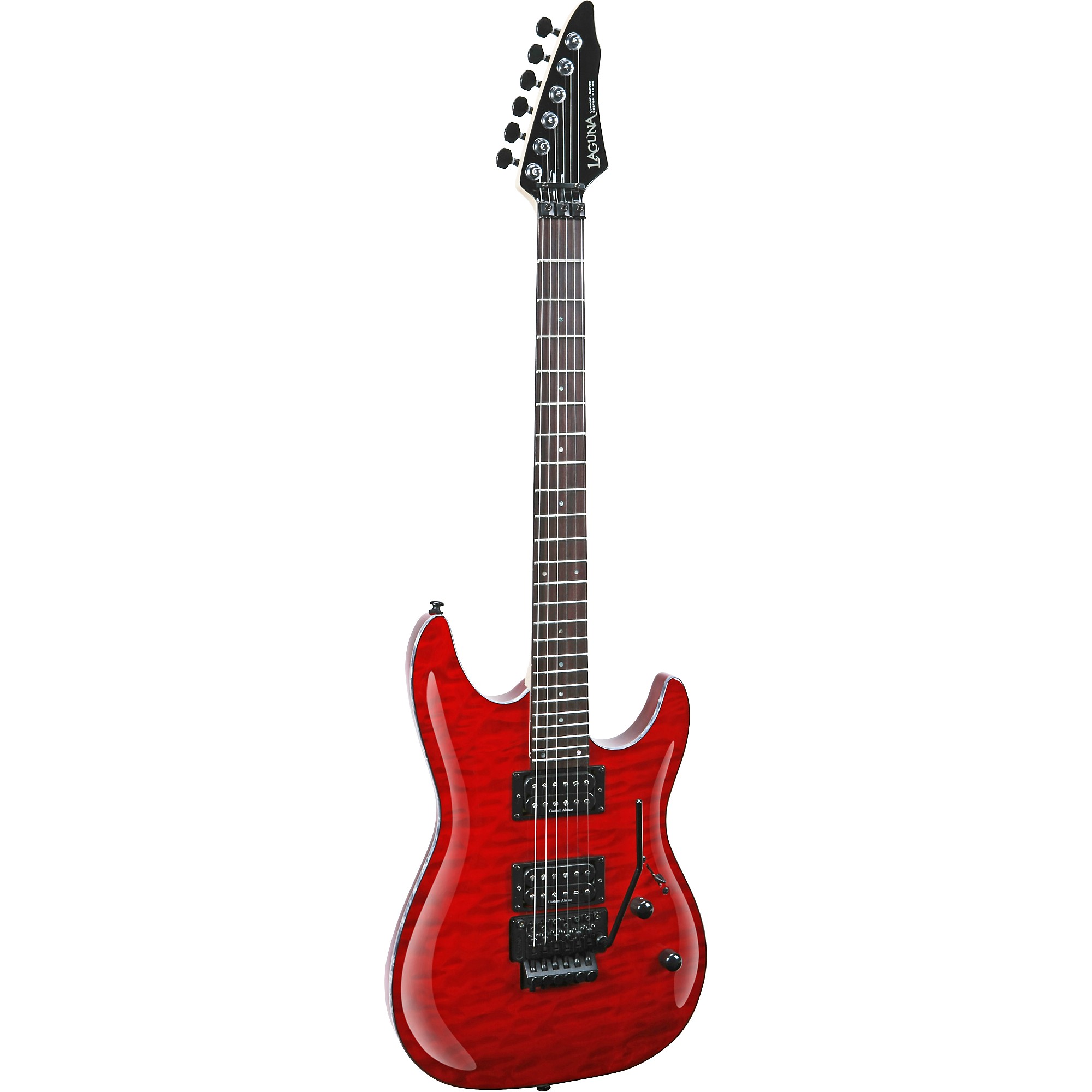 Open Box Laguna LE400Q Electric Guitar Transparent Red | Guitar Center