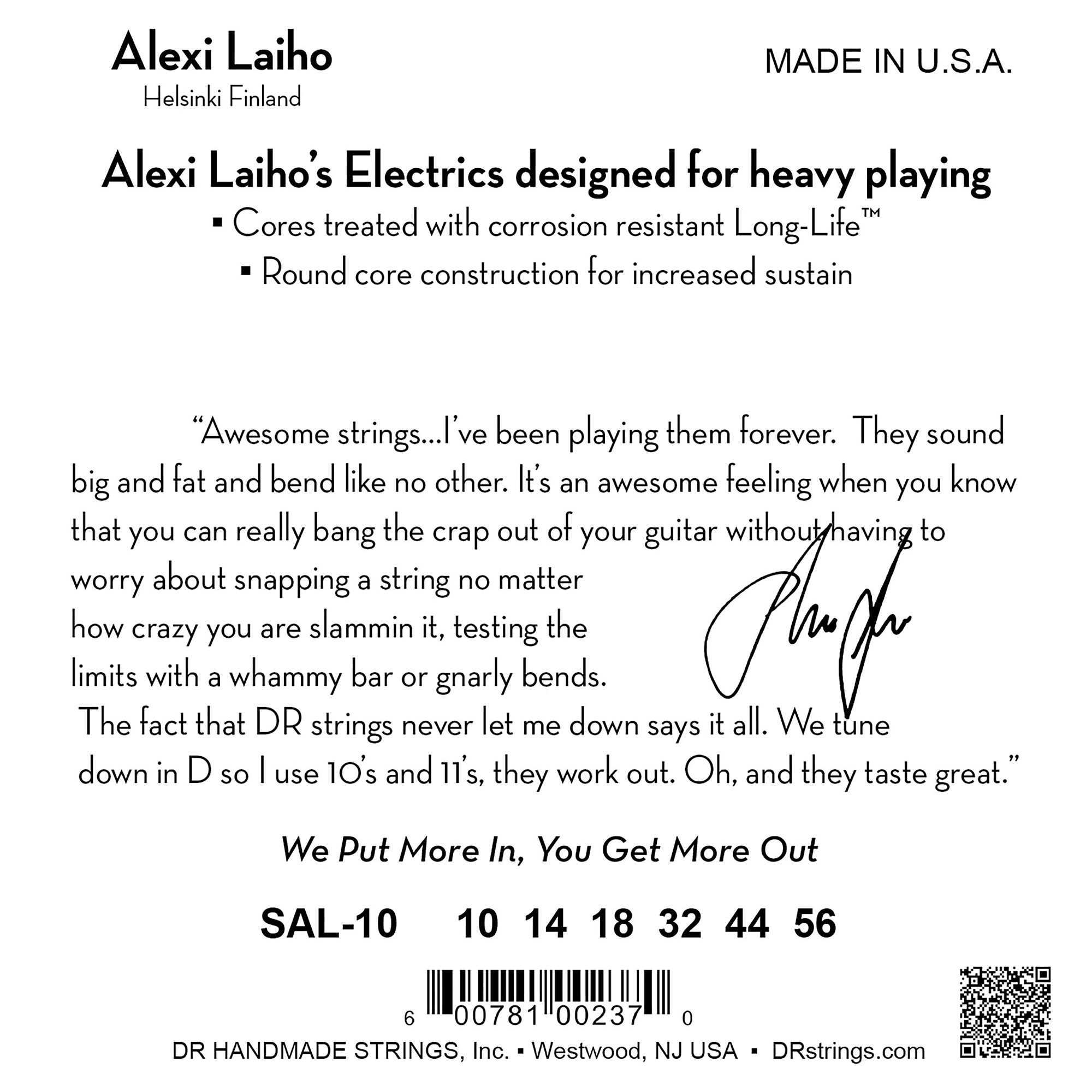 DR Strings Alexi Laiho Signature Guitar Strings - Medium Heavy