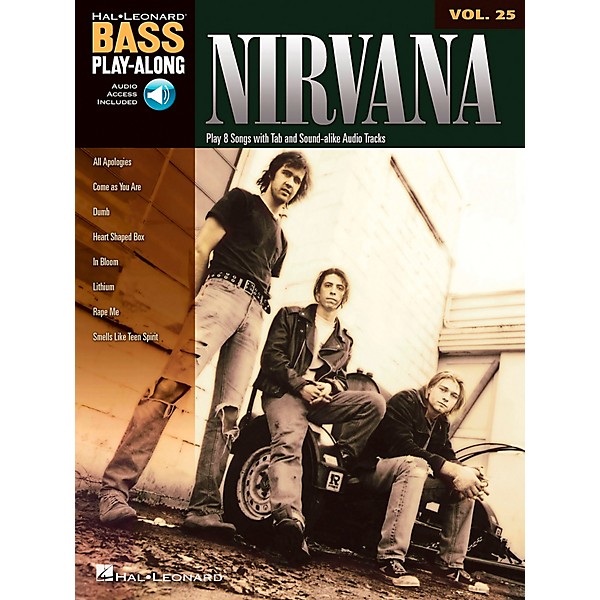 Hal Leonard Nirvana Bass Play-Along Volume 25 (Book/CD)