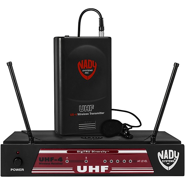 Open Box Nady UHF-4 Lavalier Wireless System Level 1 Band 11