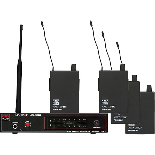 Galaxy Audio AS-900-4 Band Pack Wireless System N6