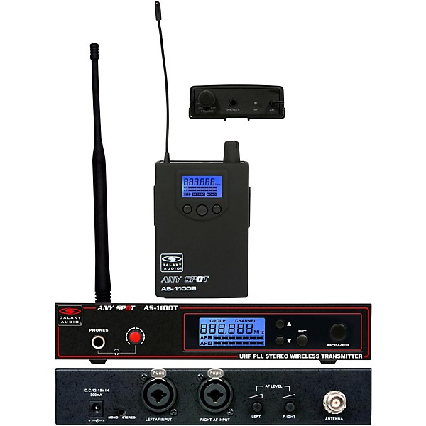 Open Box Galaxy Audio AS-1100 UHF WIRELESS PERSONAL MONITOR Level 2 Regular 888366022122