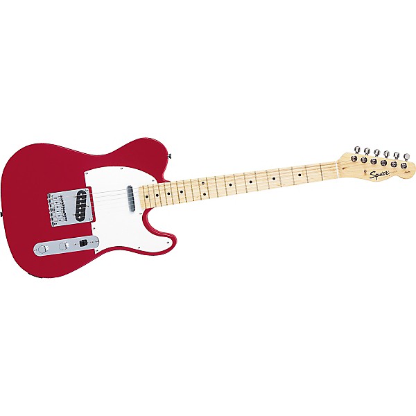 Squier Affinity Series Telecaster Electric Guitar Metallic Red Maple Fretboard