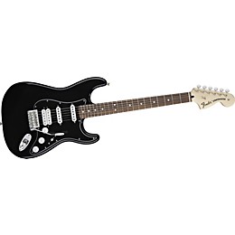 Fender Deluxe Fat Strat HSS Electric Guitar Black Black