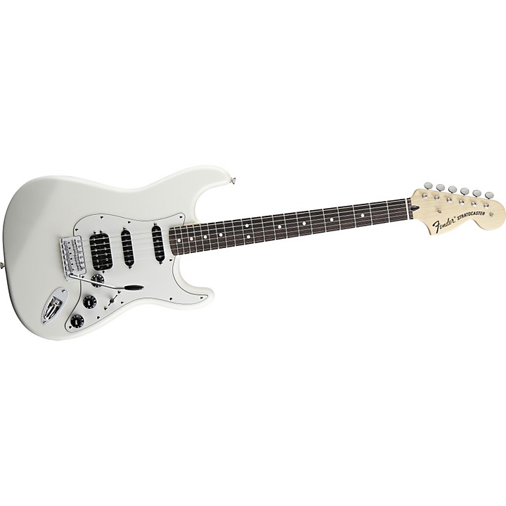 Open Box Fender Deluxe Fat Strat HSS Electric Guitar Black Arctic