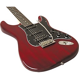 Fender American Select Stratocaster HSS Electric Guitar Transparent Crimson Red