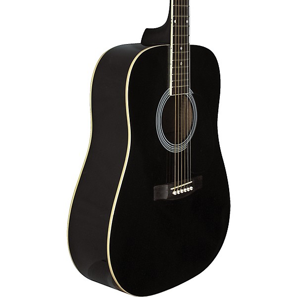 Open Box Rogue RA-100D Dreadnought Acoustic Guitar Black