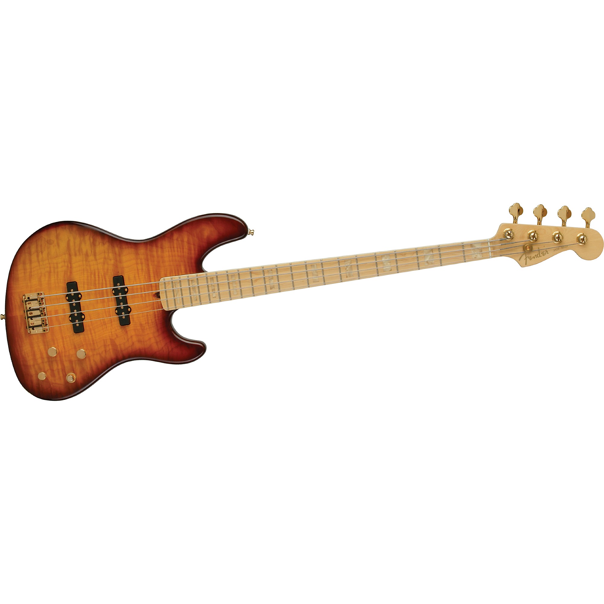 期間限定キャンペーン Bass Jazz Deluxe American Fender Flamed Amber Top Maple ベース