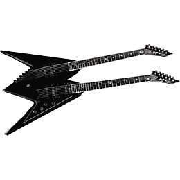 ギター REVIVAL DRIVE CUSTOM Platinum ESP DV8 Double-Neck Electric Guitar Black | Guitar