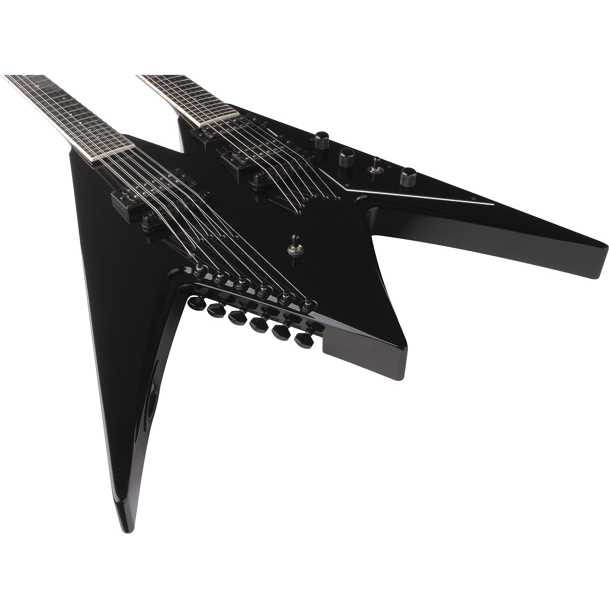 Platinum ESP DV8 Double-Neck Electric Guitar Black | Guitar Center