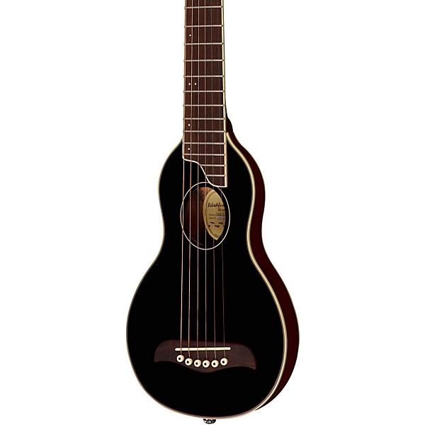 Open Box Washburn Rover Travel Guitar Level 2 Black 190839197290
