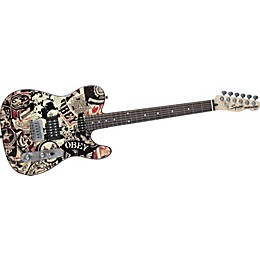 Squier Obey Graphic Telecaster HS Electric Guitar Collage