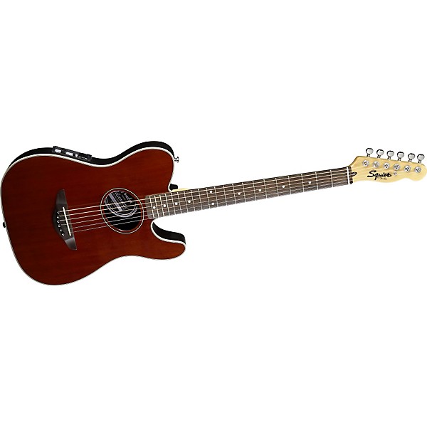 Squier Telecoustic Acoustic-Electric Guitar Walnut Stain