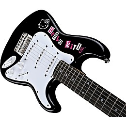 【美品】【限定】Hello Kitty mini Stratocaster Open Box Squier Hello Kitty Mini Strat Electric Guitar Black