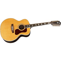 Guild F512 Vintage Jumbo 12-String Acoustic-Electric Guitar with DTAR Lock & Load Pickup System Natural