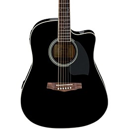 Open Box Ibanez PF Series PF15ECE Dreadnought Cutaway Acoustic-Electric Cutaway Guitar Level 2 Gloss Black 190839092205
