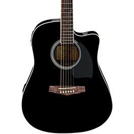 Ibanez PF15ECE Dreadnought Acoustic-Electric Guitar Gloss Black