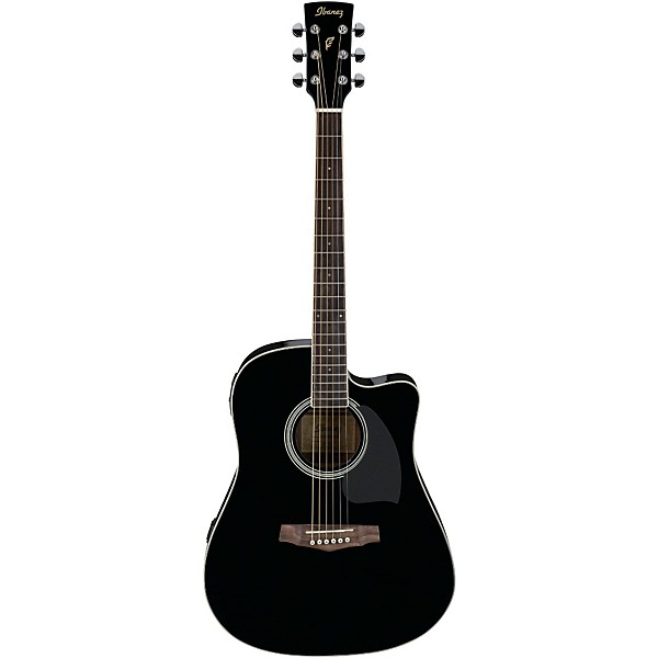 Open Box Ibanez PF Series PF15ECE Dreadnought Cutaway Acoustic-Electric Cutaway Guitar Level 2 Gloss Black 190839092205