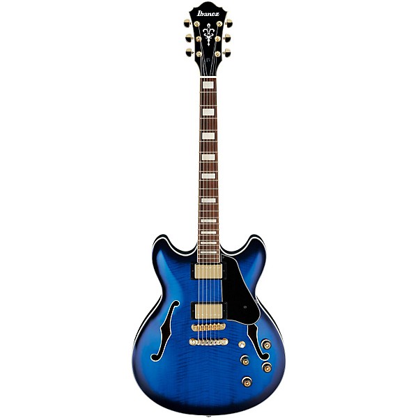 Open Box Ibanez Artcore AS93 Electric Guitar Blue Sunburst