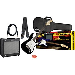 Squier Affinity Strat HSS and G-DEC Junior Amp Value Pack Black