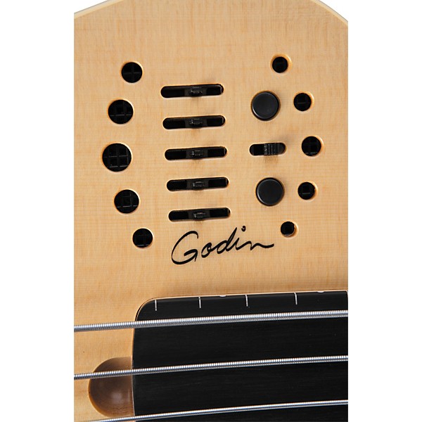Godin A4 Semi-Acoustic Fretless Bass Guitar with Synth Access Natural