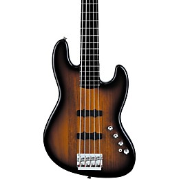 Open Box Squier Deluxe Jazz Bass Active V 5-String Electric Bass Guitar Level 2 3-Color Sunburst 190839252333
