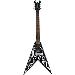 B.C. Rich Metal Master Kerry King V Electric Guitar Black with White