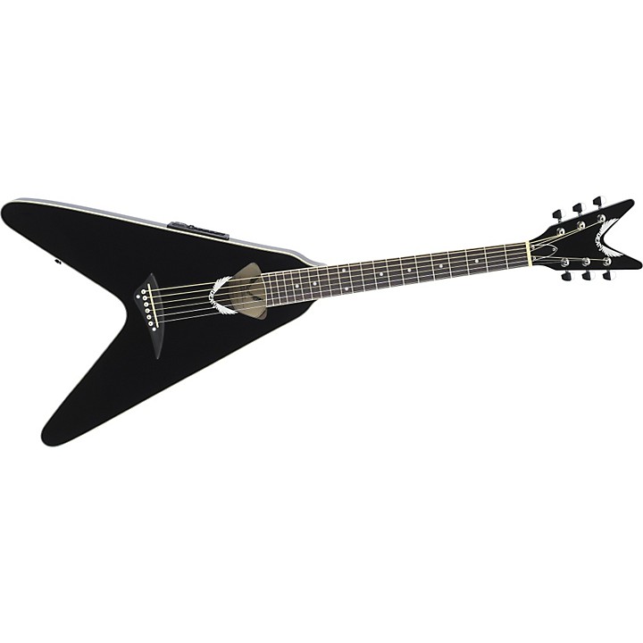 dean acoustic electric flying v guitar