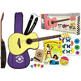 Daisy Rock Pixie Acoustic Guitar Starter Pack Blue Sparkle