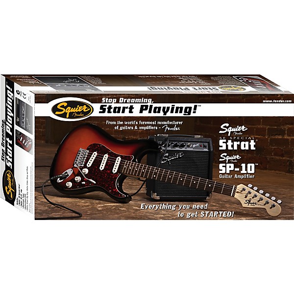 Open Box Squier SE Special Strat with Squier SP-10 Amp Value Pack