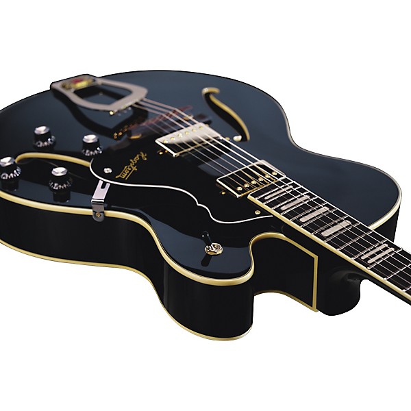 Hagstrom Jazz Model HJ-500 Semi-Hollow Electric Guitar Gloss Black
