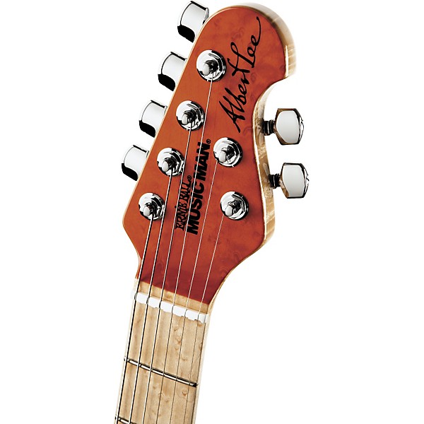 Ernie Ball Music Man Albert Lee MM90 Electric Guitar with Piezo Pickup Translucent Orange Black Pickguard