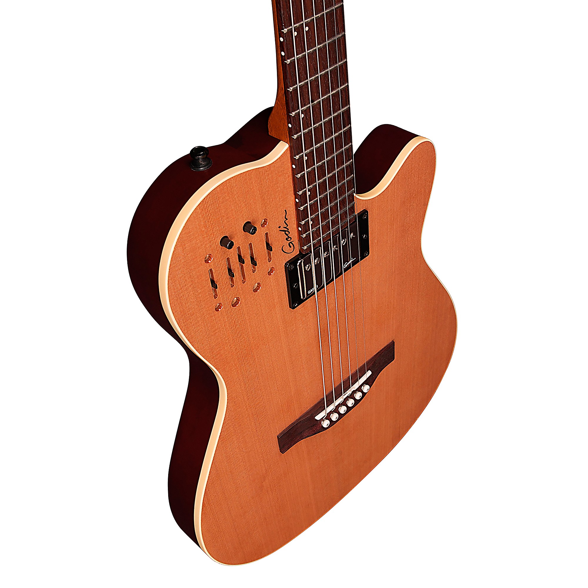 Godin A6 Ultra Semi-Acoustic-Electric Guitar Natural Cedar | Guitar Center