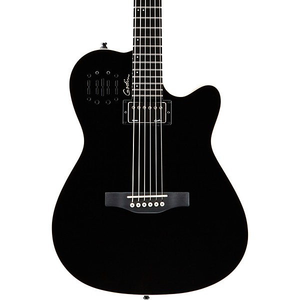 Open Box Godin A6 Ultra HG Semi-Acoustic Electric Guitar Level 2 Black 190839605863