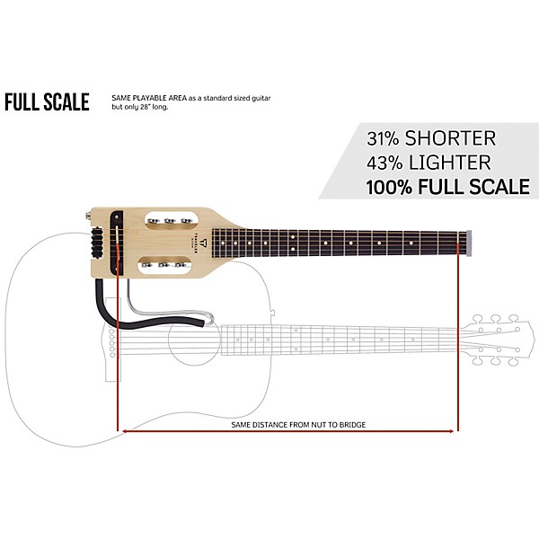 Traveler Guitar Ultra-Light Acoustic-Electric Travel Guitar Natural