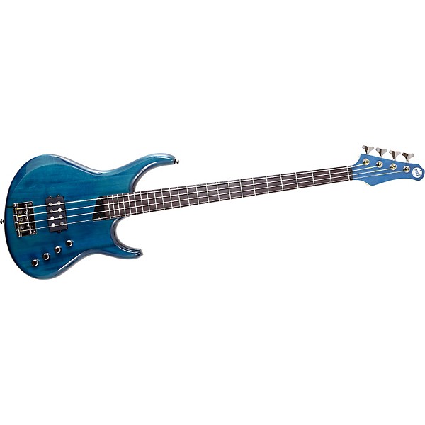 MTD Kingston Artist Bass Guitar Transparent Blue Rosewood