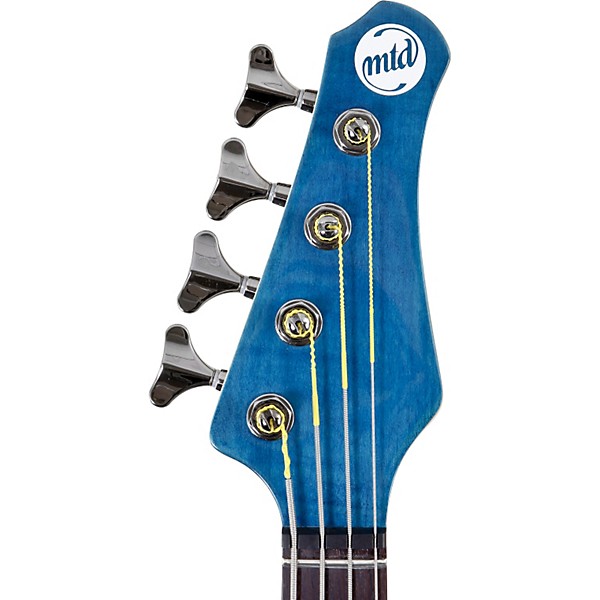 MTD Kingston Artist Bass Guitar Transparent Blue Rosewood