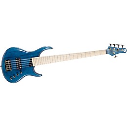 MTD Kingston Artist 5-String Bass Guitar Transparent Blue Maple