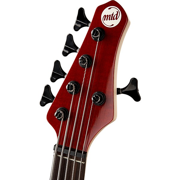 MTD Kingston Artist 5-String Bass Guitar Transparent Cherry Rosewood