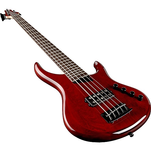 MTD Kingston Artist 5-String Bass Guitar Transparent Cherry Rosewood
