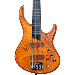 MTD Kingston KZ Fretless Electric Bass Guitar Gloss Natural Ebonol