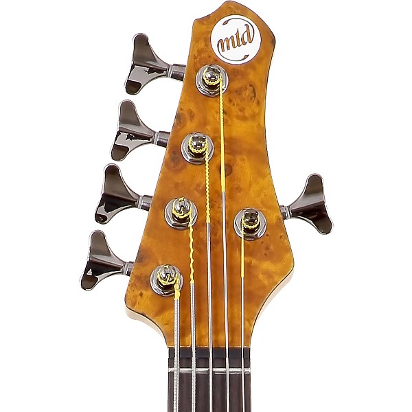 MTD Kingston KZ 5-String Electric Bass Burled Maple Rosewood