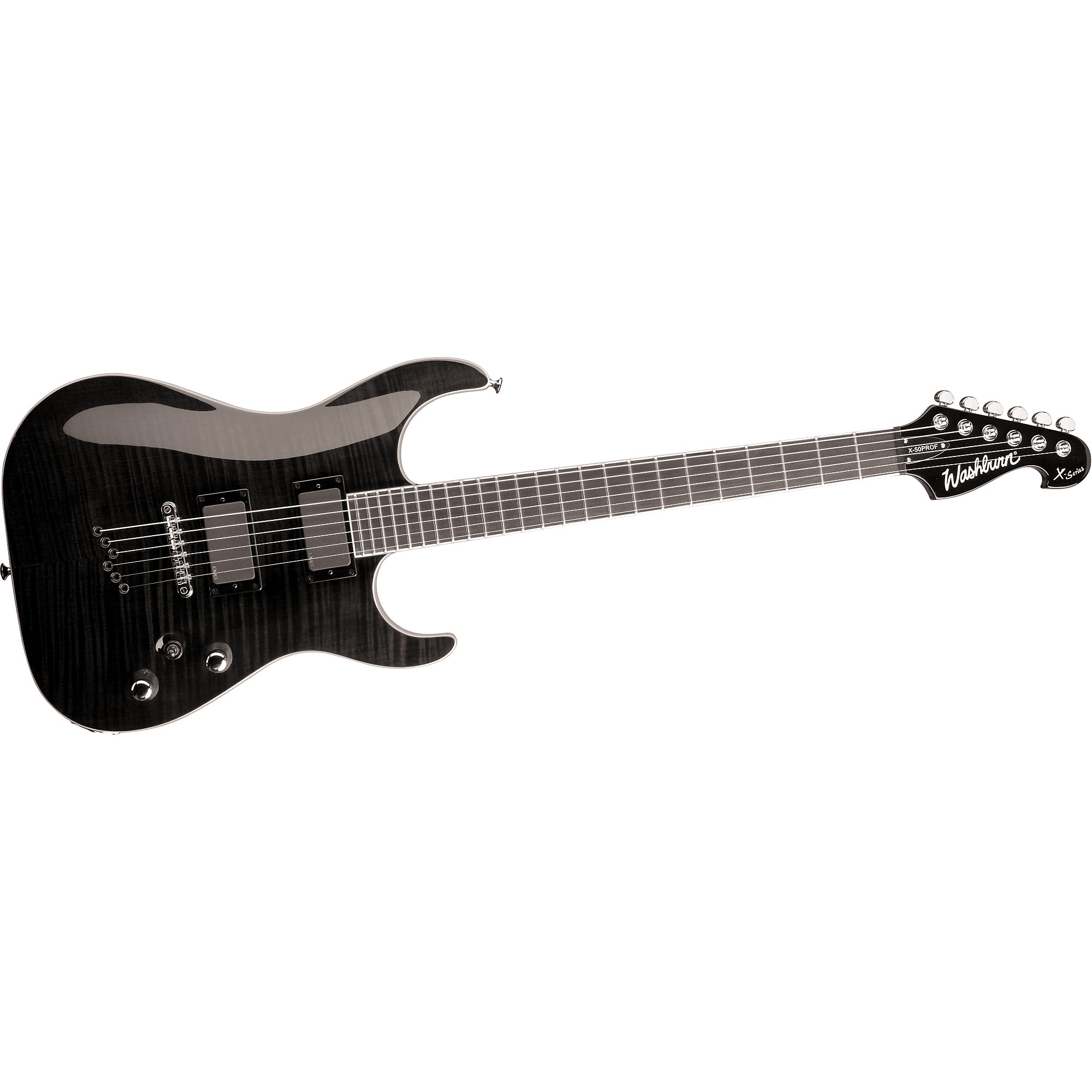 Washburn X50PROFE Electric Guitar Transparent Black | Guitar Center