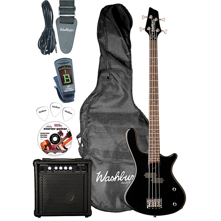 ベース Washburn T12 Washburn Taurus T12 Electric Bass Pack Black | Guitar Center
