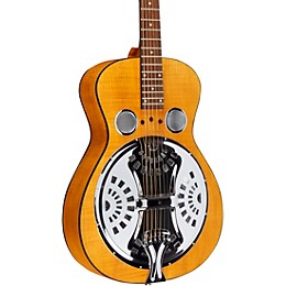 Open Box Dobro Hound Dog Deluxe Round Neck Acoustic-Electric with Pickup Level 1 Vintage Brown