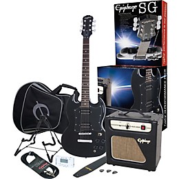 Epiphone SG-310 Hi-Performance Electric Guitar Pack with Valve Junior Amp Ebony