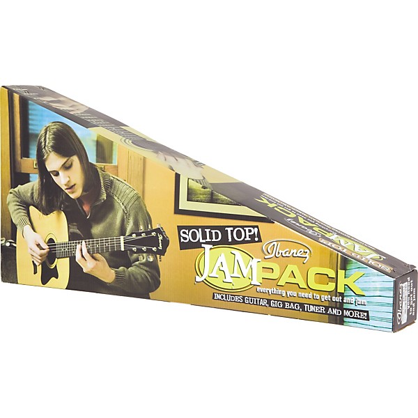 Ibanez JamPack Solid-Top Acoustic Guitar Pack High Gloss Black