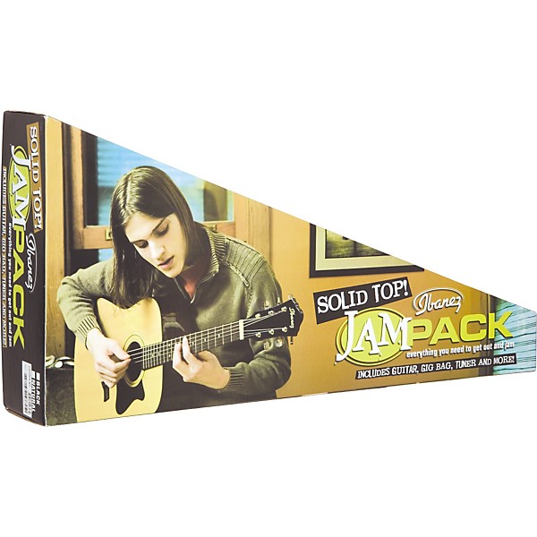 Ibanez JamPack Solid-Top Acoustic Guitar Pack High Gloss Natural