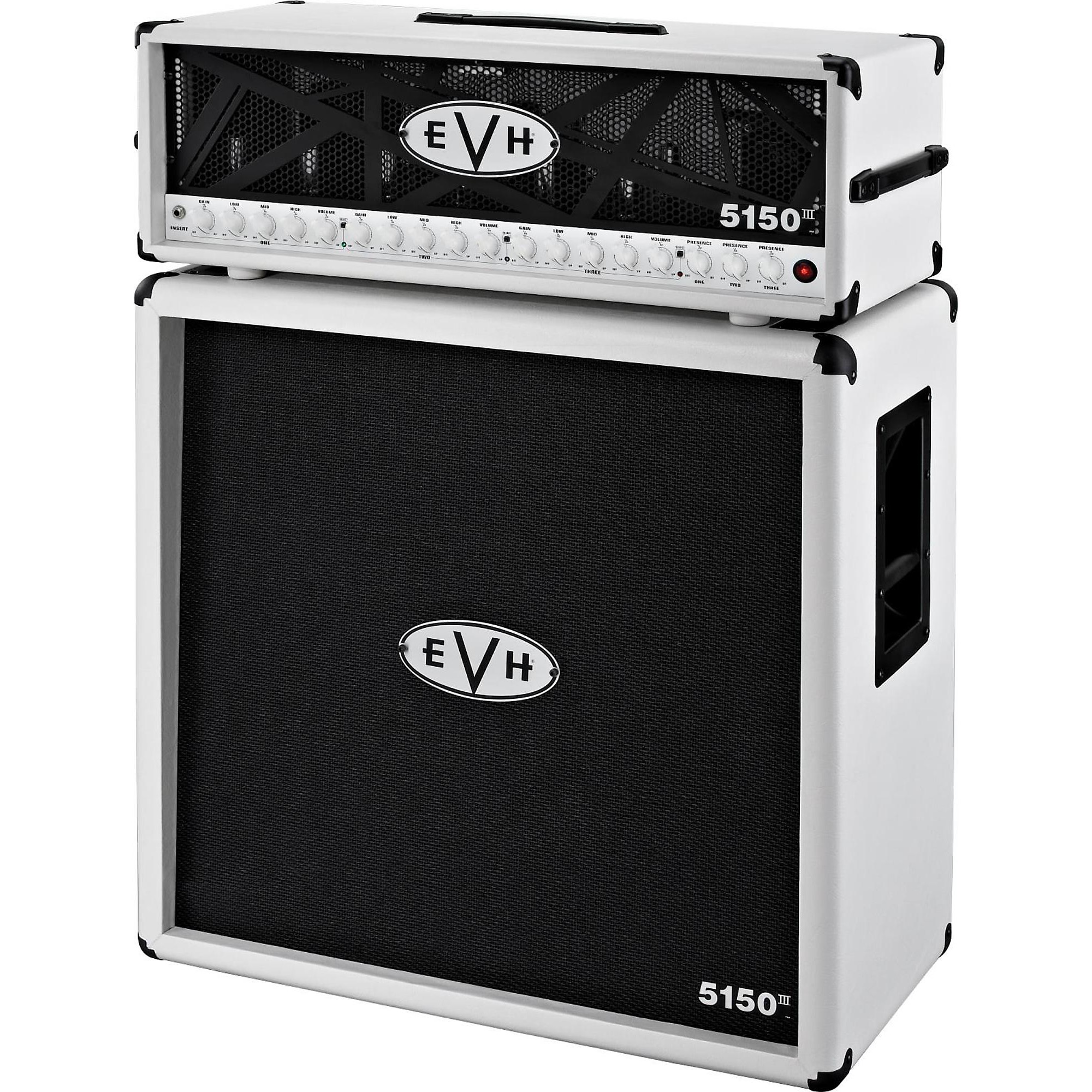 EVH 5150 III 100W Guitar Tube Head Ivory with 5150 III 412 Guitar Cab